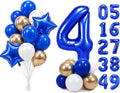 PartyWoo Number Balloons 40 Inch Blue Number 4 Kit by PartyWoo