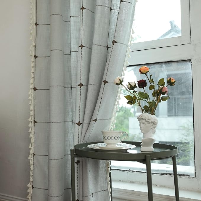 Sutuo Home Boho Curtains for Kitchen Nursery 63 Inch Length, Light Filtering - Image 2