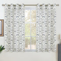 54 inch Length Linen Curtains for Living Room, Light Filtering Semi Sheer Linen by LAMIT