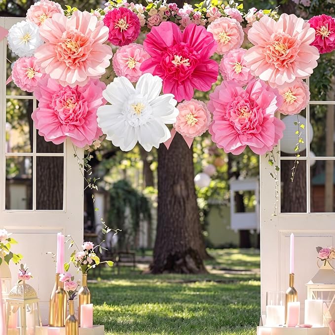 TaoBary Large Colorful Tissue Paper Flowers Giant Fiesta Paper Pom Poms - Image 5