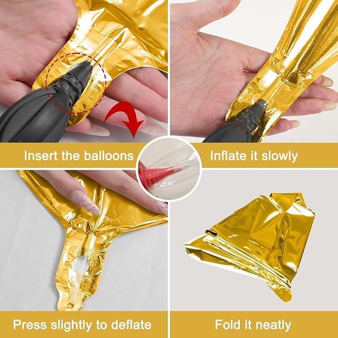 12Pcs Gold Round Foil Balloons, Metallic Gold Foil Balloon - Image 8