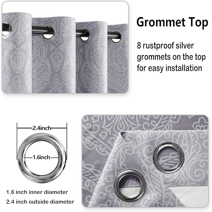 DWCN Ombre Blackout Curtains for Bedroom - Image 5