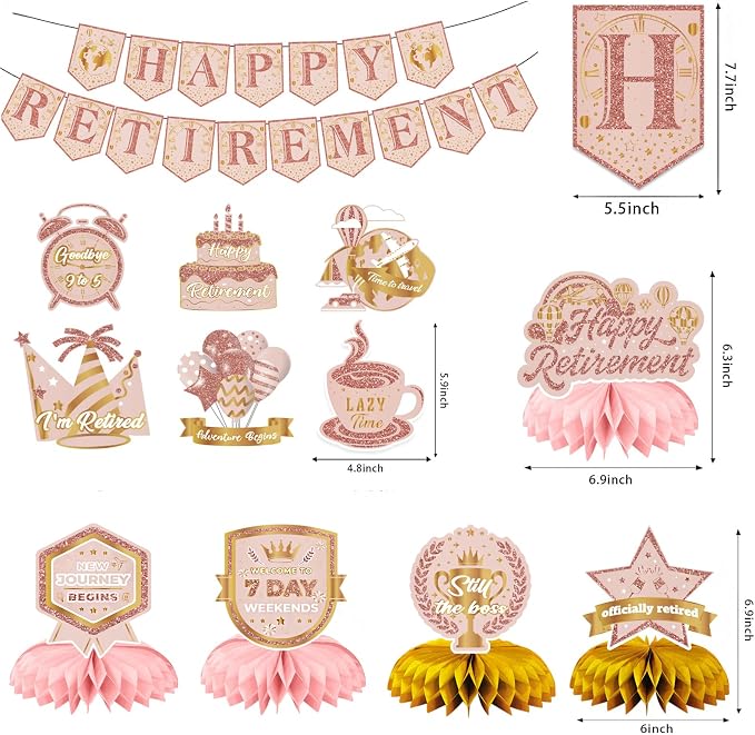 12Pcs Retirement Party Decorations - Image 2