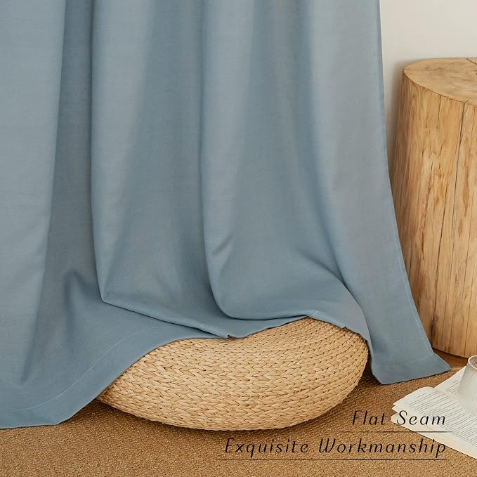 NICETOWN Rustic Linen 132 inch Long Curtains - Image 2