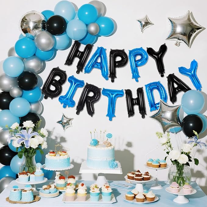 Happy Birthday Balloons Banner, Foil Balloon Personalized Name Letters Balloons - Image 3