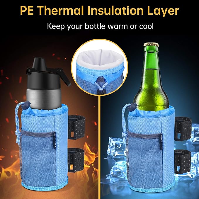 GEARV 2Pack Cup Holder for Bike, Scooter and Wheelchair, Water Bottle Holder - Image 3