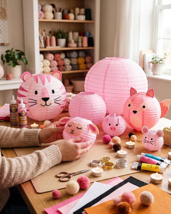 Treela 48 Pcs Paper Lanterns Party Decorations Chinese Round Paper Decor - Image 2