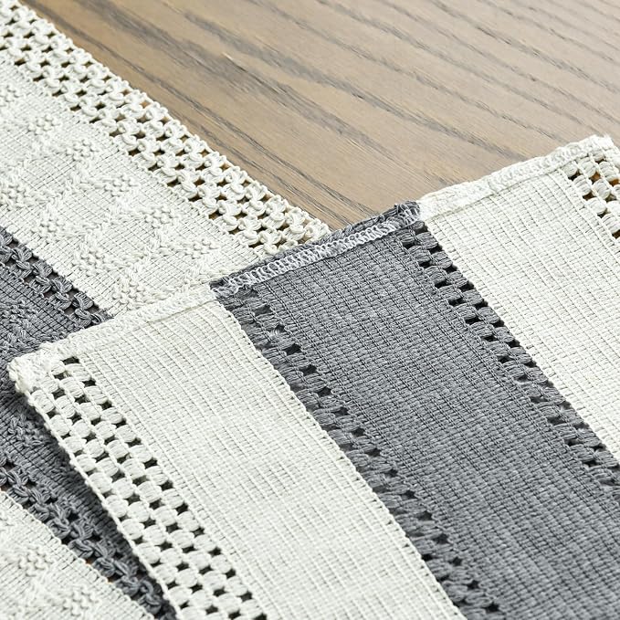 Artoid Mode Dark Grey Farmhouse Rustic Table Runner 12x48 Inch | Seasonal - Image 5