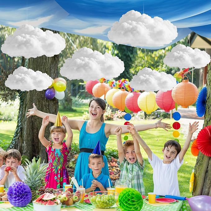 VioraWhite 13 Pcs Blue Sky White Cloud Ceiling Decor Include 12 x 2 ft - Image 7