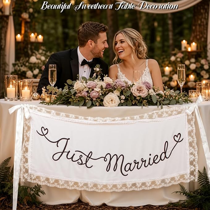 Just Married Wedding Banner - Image 3