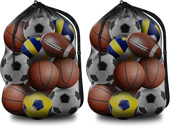 BROTOU Extra Large Sports Ball Bag Mesh, Basketball Bags Team Balls | by BROTOU