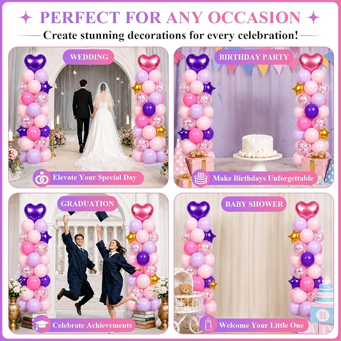 Balloon Towers Set of 2, Balloon Column Stand - Image 7