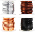 Mandala Crafts 8 Gauge Anodized Aluminum Craft Wire for Jewelry Making - 128 FT Colored Flexible Neutral Wire - Bendable for Bonsai Armature Crafting Sculpting