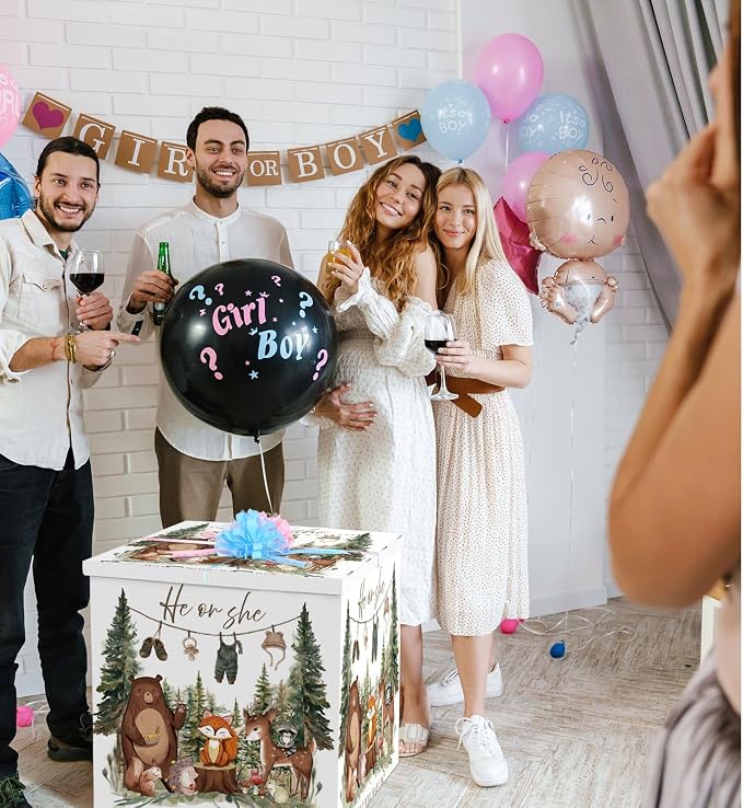 AmazingSpark 28in Giant Gender Reveal Gift Box - Image 6