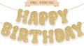 KatchOn Glitter Gold Happy Birthday Banner 10 Feet Birthday Decorations | by KatchOn