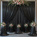 Outpain Thick 30 ft x 10 ft Black Sequin Backdrop Curtain by Outpain