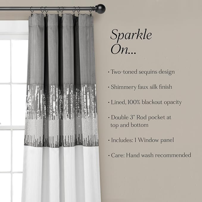 Lush Decor Night Sky 100% Blackout Window Curtain Panel Single 42"W x 84"L - Image 8