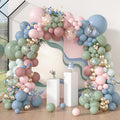 Amandir 173Pcs Pink Blue Green Balloon Arch Garland Kit | Dusty Baby Pink Mauve by Amandir