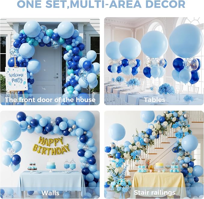 LOVESTOWN 18 Inch Light Blue Large Balloons, Birthday Wedding Baby Shower - Image 4