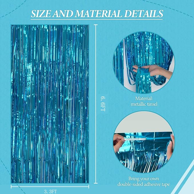 DECOCKRAT 2 Pack Foil Fringe Backdrop - Image 3