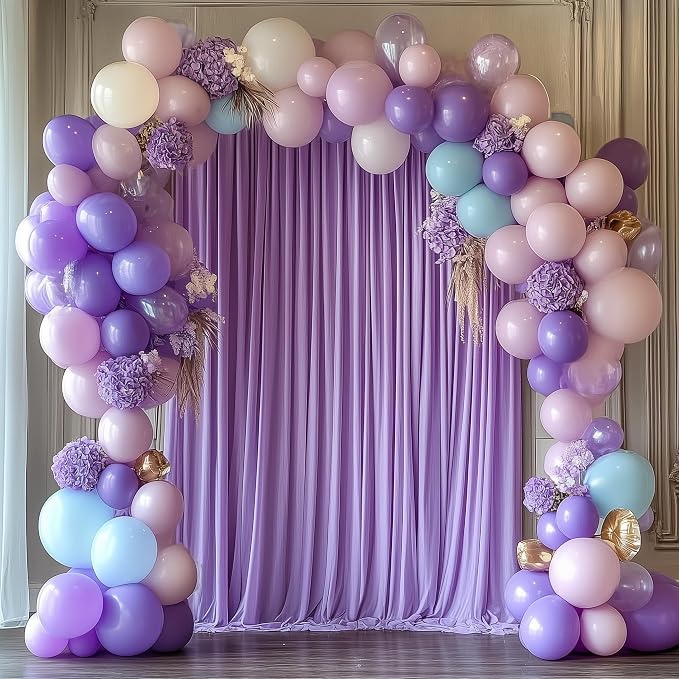 Lavender Purple Backdrop Curtain Drapes - Image 5
