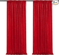 Red Sequin Backdrop Curtains-2 Panels 2FTx8FT Red Backdrop by SoarDream