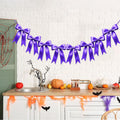 1 String of 8PCS Purple Bow Garland Banner Decoration, Pre-Strung Satin Ribbon by Unknown
