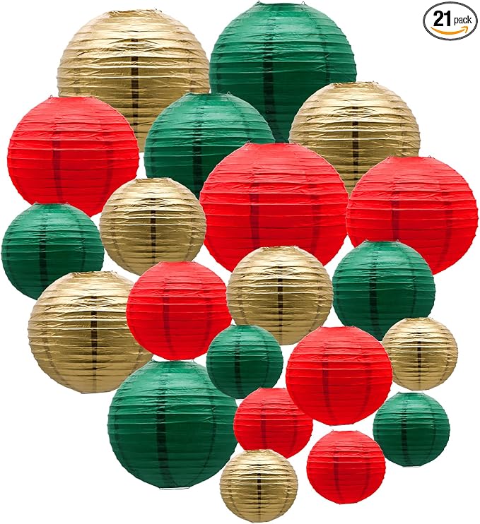 Paper Lanterns Decorative, Round Hanging Lantern by ADLKGG