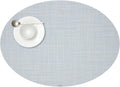 Chilewich Mini Basketweave Placemats, Woven Oval Placemats Set of 4 | Reusable by Chilewich