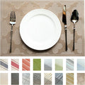 Placemats Set of 8 Vinyl/Plastic Woven Place Mats by Unknown