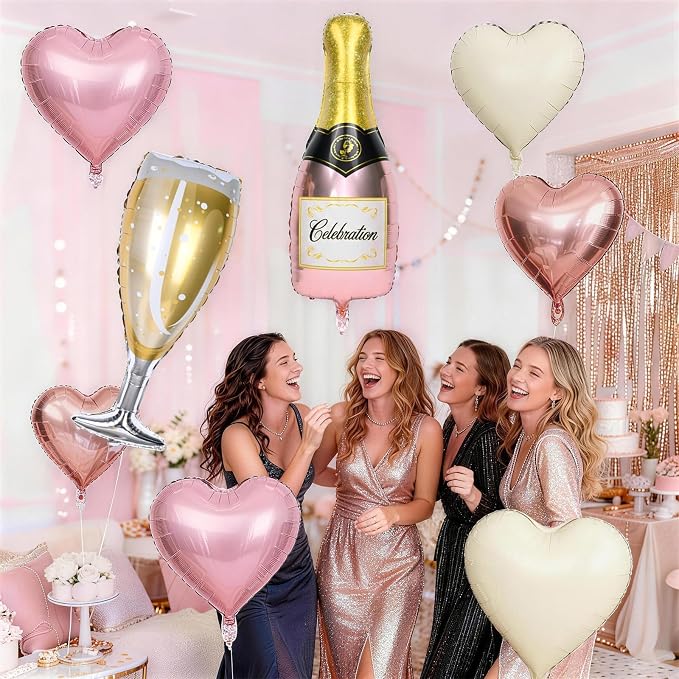 Champagne Balloons, Bachelorette Party Balloons - Image 3
