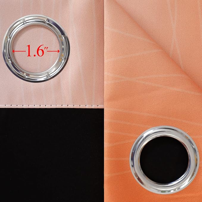 Orange and Blue Blackout Curtains 96 Inches Long, Full Light Blocking Gradient - Image 7
