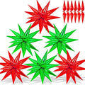 72 PCS Red and Green Star Balloons, Big 26 Inch Christmas Star Foil Balloons by GCTWFYK