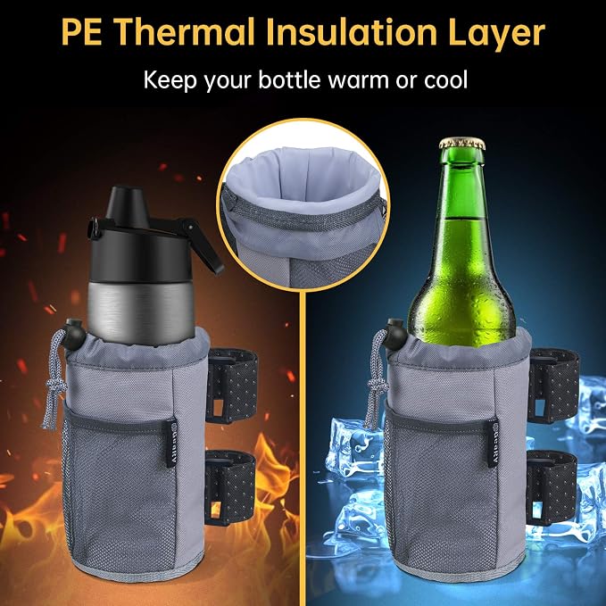 GEARV 2Pack Cup Holder for Bike, Scooter and Wheelchair, Water Bottle Holder - Image 6
