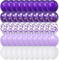Balloon Purple and White, 60 Packs 12 Inch Dark Purple Light Purple Metallic by Togvu