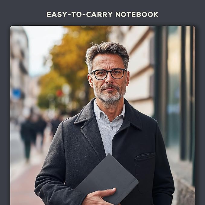 BEECHMORE BOOKS Lined Journal Notebook, 8.5 x 11.5 inch, A4 160 Lined Pages, Hardcover Leather Journals for Women, Men, Writing and Notebooks for Work - 120 GSM Thick Paper, Gifts Box Included