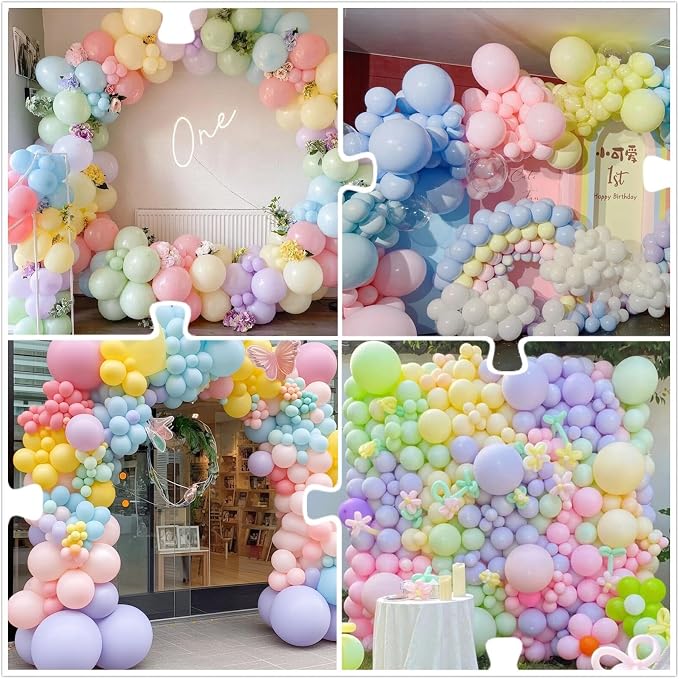 412pcs Pastel Balloon Garland Arch Kit 18 12 10 5 Inch Different Sizes Macaron - Image 5