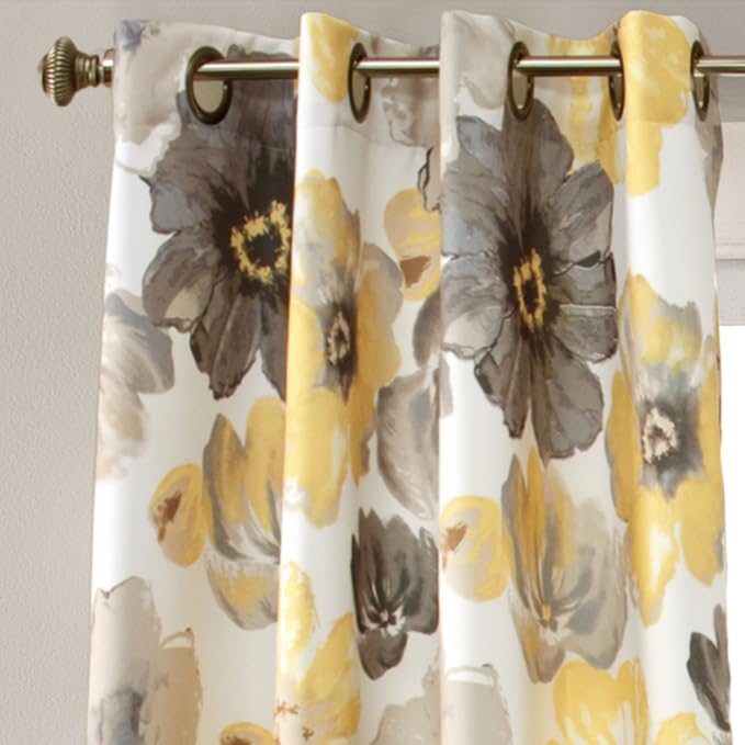 Lush Decor Leah Room Darkening Window Curtain Panel Pair, 84 inch x 52 inch - Image 2