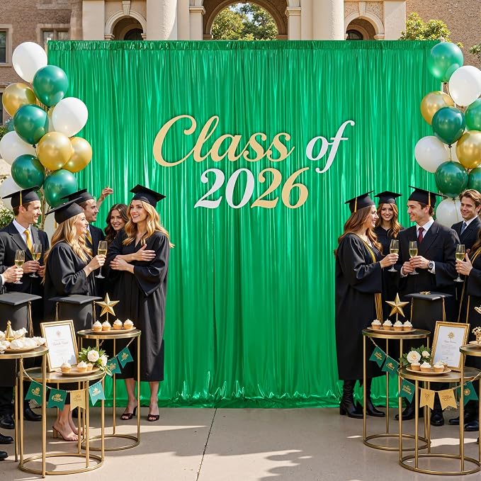 gogoparti 20x10FT Green Sequin Backdrop Curtain - Image 7