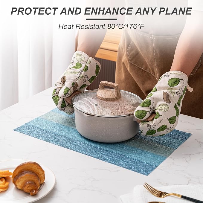 Placemats Set of 4 Washable Indoor | Outdoor Vinyl Place Mats - Image 5
