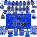 Graduation Decorations 2026 Blue Themed Set by Zerunyiw