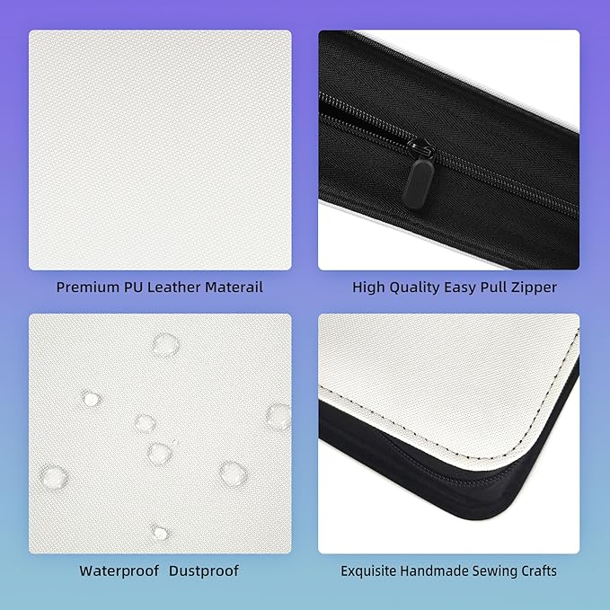 9 Pockets Premium Card Binder 360 Cards Trading Card Binders Zip Card Storage Display Album(9 Pocket 360 Card Slot,White)