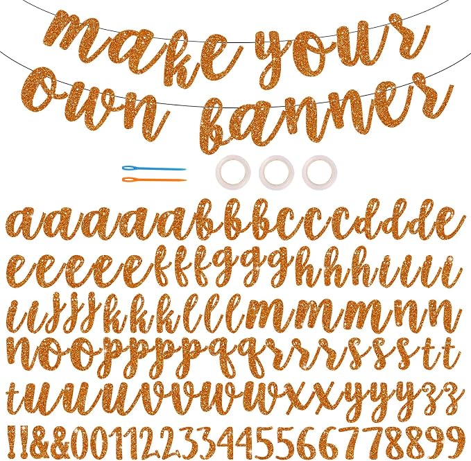BEISHIDA 116 PCS A-Z DIY Letter Banner Kit Make Your Own Banner，Including 111 by Beishida