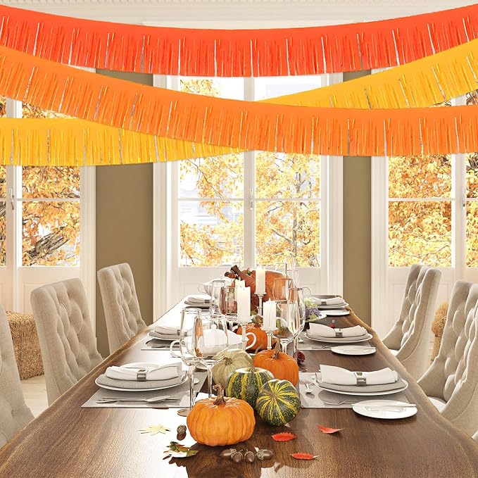 JarThenaAMCS 6Pcs Summer Party Decoration Pink Orange Hanging Fringe Tassel - Image 4