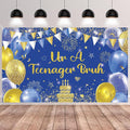 Blue Gold Ur A Teenager Bruh Banner Backdrop Photography Background Hanging by SMENGGIL