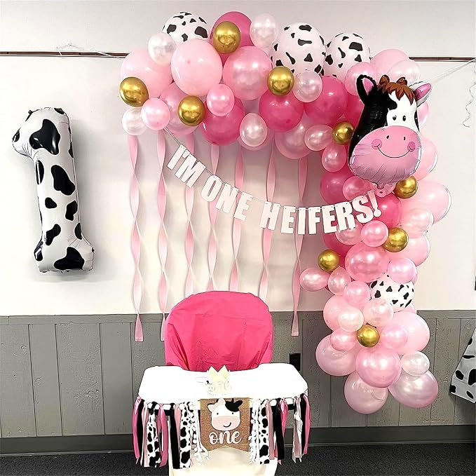 40 Inch Cow Print 4 Balloons Number - Image 5