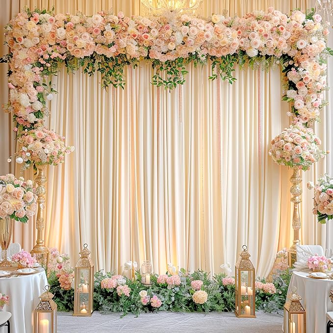 10x12 Champagne Backdrop Curtains - Image 2