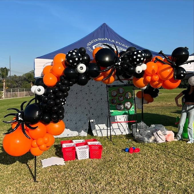 Black and Orange Balloon Arch Kit, 18 12 10 5 Inch Different Size Balloons - Image 5