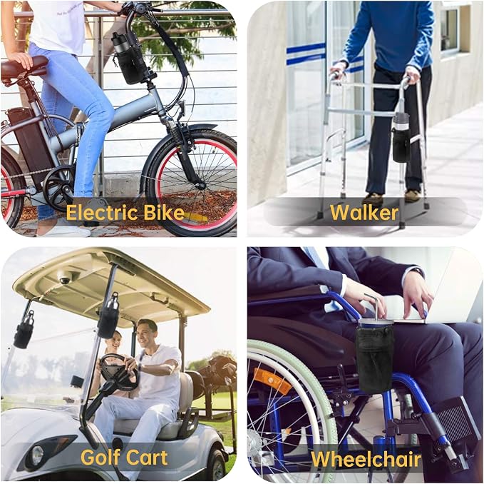 GEARV 2Pack Cup Holder for Bike, Scooter and Wheelchair, Water Bottle Holder - Image 3
