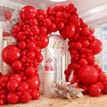 412pcs Red Balloons 18 12 10 5 Inch Red Balloon Garland Arch Kit Different by PAXILE